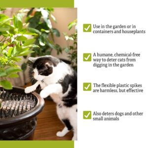 Gardener's Supply Company Cat Scat Mat | Harmless & Non-Toxic Animal Deterrer for Indoor Outdoor Garden & Plant Protection | 6.5 Feet Long - Easy to Cut to Size - Black