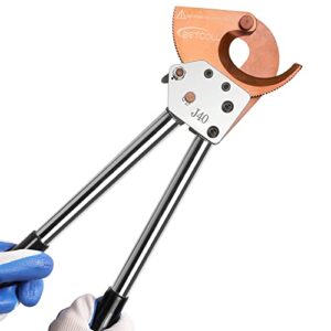 betooll heavy duty aluminum copper ratchet cable cutters up to 300mm² wire cutters 600mcm