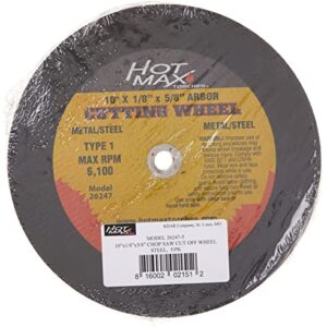 Hot Max 26247-5 10" x 1/8" x 5/8" Chop Saw Cut Off Wheel (5 Pack), Steel