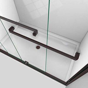 DreamLine Encore 56-60 in. W x 58 in. H Semi-Frameless Bypass Tub Door in Oil Rubbed Bronze, SHDR-1660580-06