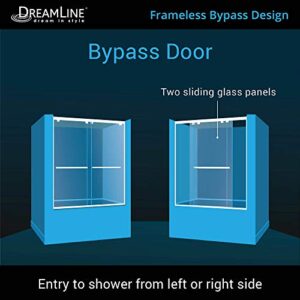 DreamLine Encore 56-60 in. W x 58 in. H Semi-Frameless Bypass Tub Door in Oil Rubbed Bronze, SHDR-1660580-06