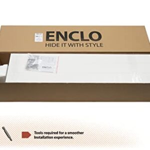 Enclo Privacy Screens ZP19014 No Dig Premium Full-Coverage White Vinyl Privacy Fence Screen Kit, 48" W x 48" H, Perfect to Enclose Trash Bins and A/C Units (2-Panels)