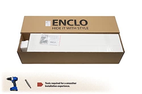 Enclo Privacy Screens ZP19014 No Dig Premium Full-Coverage White Vinyl Privacy Fence Screen Kit, 48" W x 48" H, Perfect to Enclose Trash Bins and A/C Units (2-Panels)