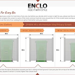 Enclo Privacy Screens ZP19014 No Dig Premium Full-Coverage White Vinyl Privacy Fence Screen Kit, 48" W x 48" H, Perfect to Enclose Trash Bins and A/C Units (2-Panels)