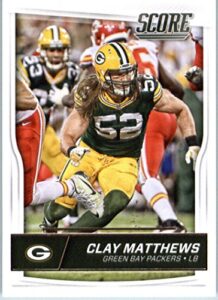 2016 score #125 clay matthews green bay packers football card