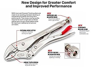 Crescent 6" Long Nose Locking Pliers with Wire Cutter - C6NVN