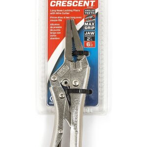 Crescent 6" Long Nose Locking Pliers with Wire Cutter - C6NVN