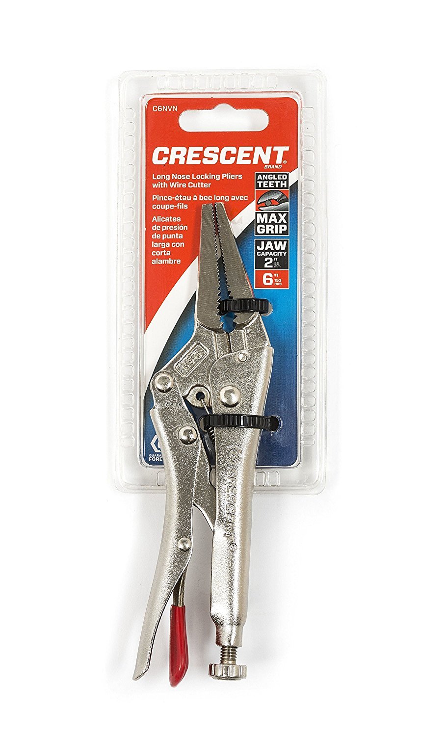 Crescent 6" Long Nose Locking Pliers with Wire Cutter - C6NVN