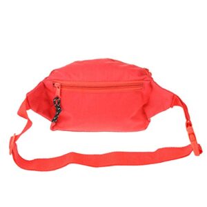 Dealmed Lifeguard Fanny Pack with Logo, E-Z Zipper Design and 3 Pockets, Red Fanny Pack (Pack of 3), Includes Adjustable Waist Strap and Zipper Pockets