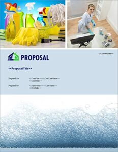 proposal pack janitorial #3 - business proposals, plans, templates, samples and software v20.0