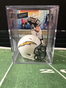 los angeles la chargers nfl helmet shadowbox w/joey bosa card