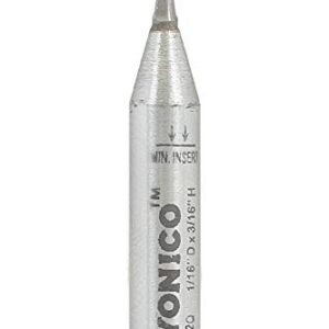 YONICO Router Bits Straight Bit Solid Carbide Insert 1/16-Inch Diameter 1/4-Inch Shank 14002q