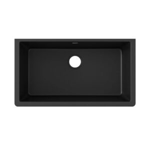 Elkay Quartz Classic ELGRU13322BK0 Black Single Bowl Undermount Sink