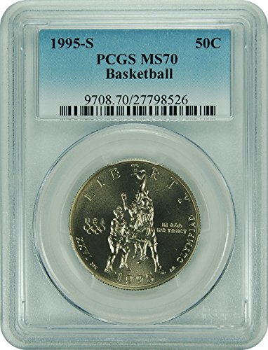 1995 S Commemorative Basketball Faded label (1/2) MS70 PCGS