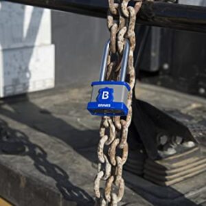 BRINKS - 44mm XT Series Commercial Laminated Steel Padlock with 2 3/8" Shackle, 2-Pack - Weather Resistant and Hardened Boron Steel Shackle