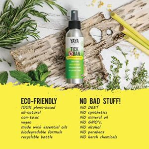 YAYA Organics Tick Ban + Squito Ban Duo Pack | All Natural Tick Repellent and Mosquito Spray Made with Essential Oils, Deet-Free | 2 4oz Spray Bottles