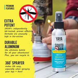 YAYA Organics Tick Ban + Squito Ban Duo Pack | All Natural Tick Repellent and Mosquito Spray Made with Essential Oils, Deet-Free | 2 4oz Spray Bottles