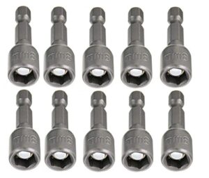 hex magnetic power 8mm 5/16 socket adapter drill bit nut driver set 1/4 inch hex for power tools, 10-piece