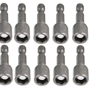 Hex Magnetic Power 8mm 5/16 Socket Adapter Drill Bit Nut Driver Set 1/4 inch Hex for Power Tools, 10-Piece