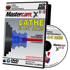 Mastercam X8-X9 2D Mill, 3D Advanced Mill, Lathe & C-Y Axis, Solids, & Multi-axis Beginner Video Tutorial Training Bundle