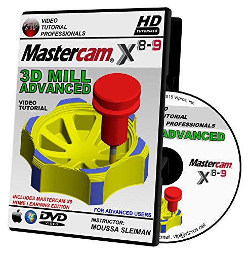 Mastercam X8-X9 2D Mill, 3D Advanced Mill, Lathe & C-Y Axis, Solids, & Multi-axis Beginner Video Tutorial Training Bundle