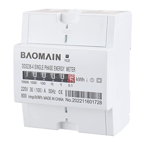 Baomain DDS238-4 (30-100) Single Phase DIN-Rail Kilowatt Hour kwh Meter 220V 100A