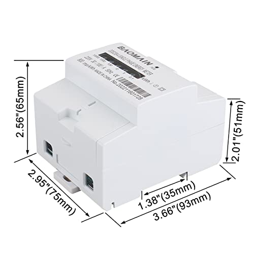 Baomain DDS238-4 (30-100) Single Phase DIN-Rail Kilowatt Hour kwh Meter 220V 100A