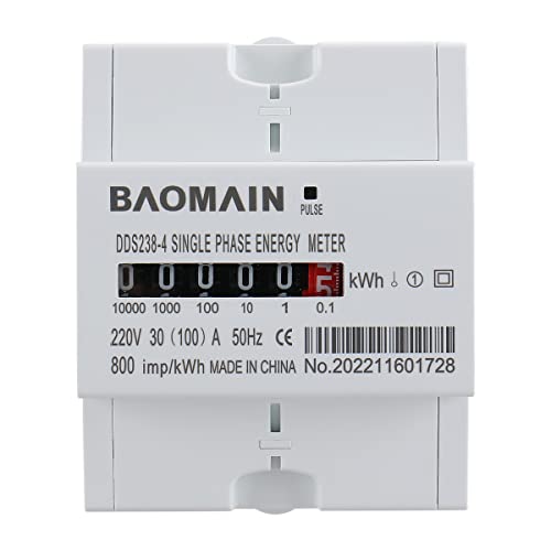 Baomain DDS238-4 (30-100) Single Phase DIN-Rail Kilowatt Hour kwh Meter 220V 100A