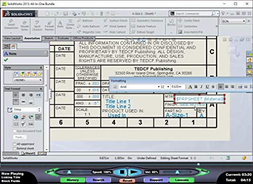 SOLIDWORKS 2015: Mechanical Drawings – Video Training Course