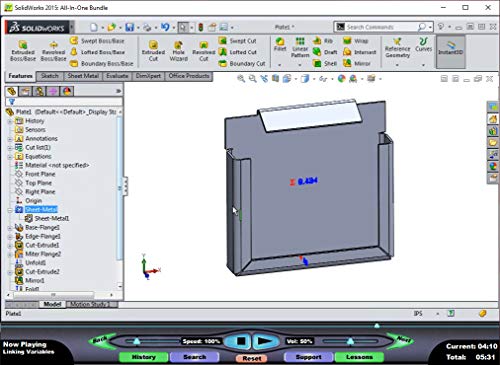 SOLIDWORKS 2015: Sheet Metal Design – Video Training Course