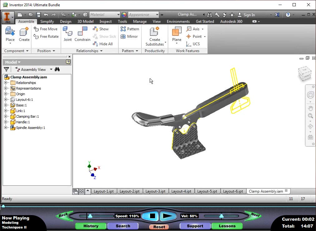 Autodesk Inventor 2014: Assemblies and Advanced Concepts – Video Training Course