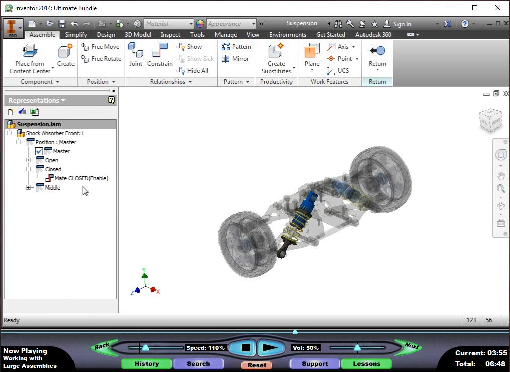 Autodesk Inventor 2014: Assemblies and Advanced Concepts – Video Training Course
