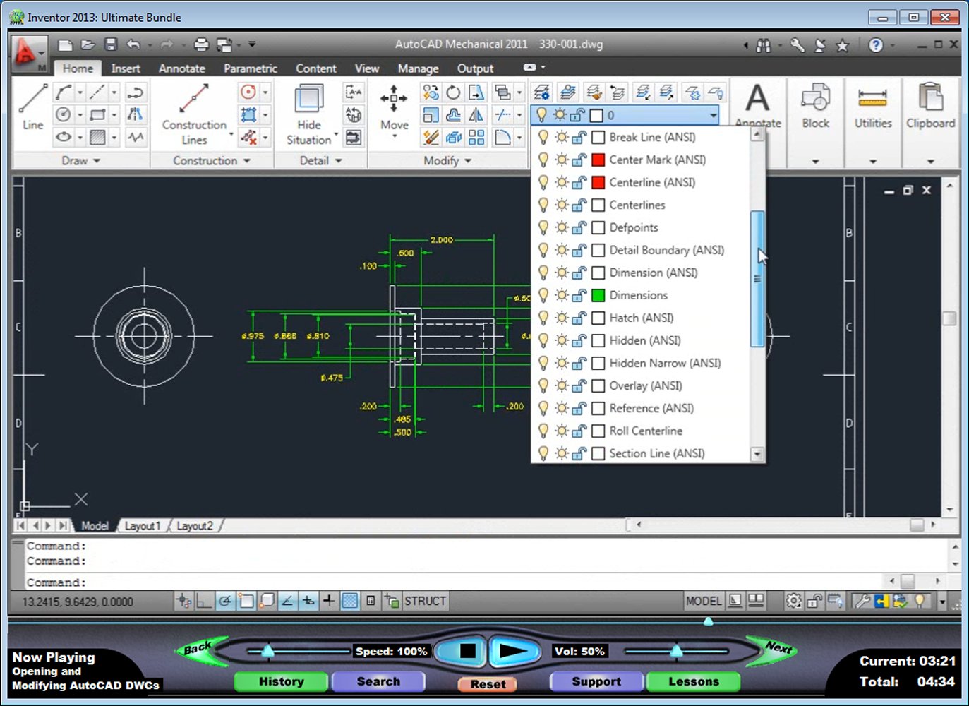 Autodesk Inventor 2013: 2D Drafting and Customization – Video Training Course