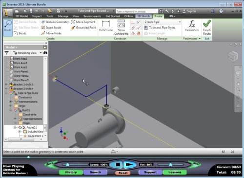 Autodesk Inventor 2013: Tube and Pipe Routed Systems – Video Training Course