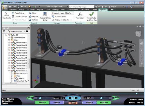 Autodesk Inventor 2013: Tube and Pipe Routed Systems – Video Training Course