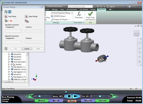 Autodesk Inventor 2013: Tube and Pipe Routed Systems – Video Training Course