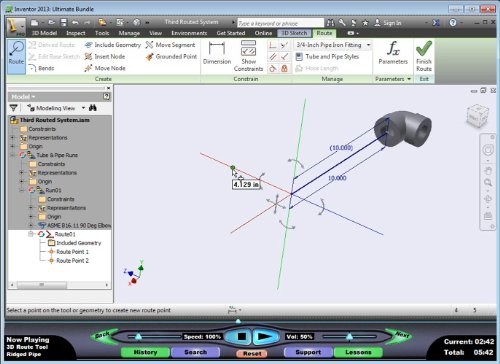 Autodesk Inventor 2013: Tube and Pipe Routed Systems – Video Training Course