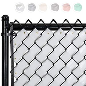 fenpro chain link fence privacy tape (arctic white)