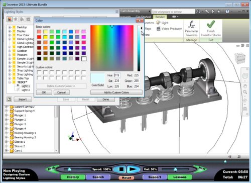 Autodesk Inventor 2013: Inventor Studio Made Simple – Video Training Course