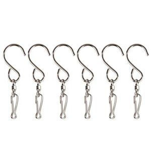 kuuqa swivel hooks clips for hanging wind spinners wind chimes crystal twisters party supply(6 pack)