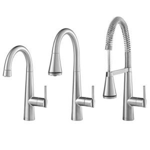American Standard 4932300.075 Edgewater Pull-Down Kitchen Faucet with SelctFlo in Stainless Steel