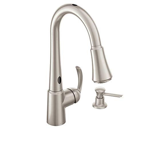 Moen 87359E2SRS Delaney One-Handle High Arc Pulldown Kitchen Faucet, Spot Resist Stainless