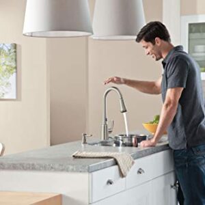 Moen 87359E2SRS Delaney One-Handle High Arc Pulldown Kitchen Faucet, Spot Resist Stainless