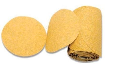 Karebac LR6C320 PSA Sanding Discs C Weight Gold Stearated Aluminum Oxide (100/roll), 6", 320 Grit