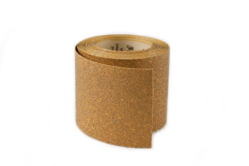 Karebac RHW40 PSA Stick-On 40 Grit Gold Heavyweight E-Weight Aluminum Oxide Sandpaper Roll, 4-1/2" x 10 yd