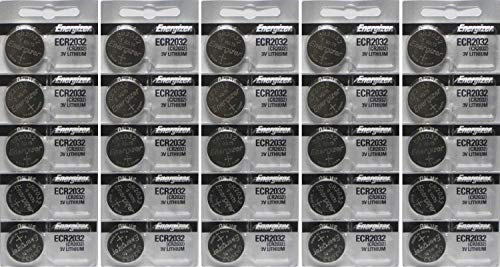 25 Energizer 2032 Battery CR2032 Lithium 3v (5 Packs of 5)