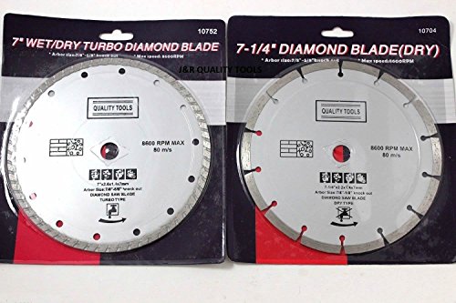 2 Pack Diamond 7-1/4" Saw Blades Fits Bosch Circular Saw