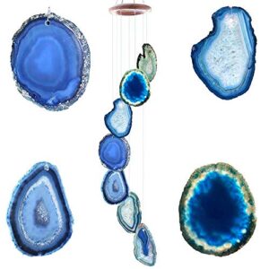 wind chime - unique and beautiful agate slices for home or garden decor