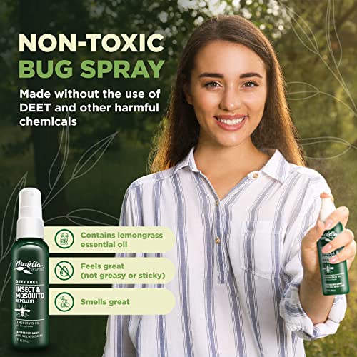 Medella Naturals Insect & Mosquito Repellent, DEET-Free Naturally Derived Formula, Kid and Pet Friendly, Made in The USA, 2 Ounce Spray Bottle