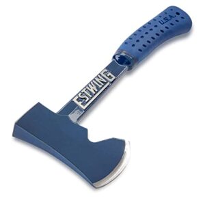 ESTWING Camper's Axe - 14" Hatchet with Forged Steel Construction & Shock Reduction Grip - E6-25A